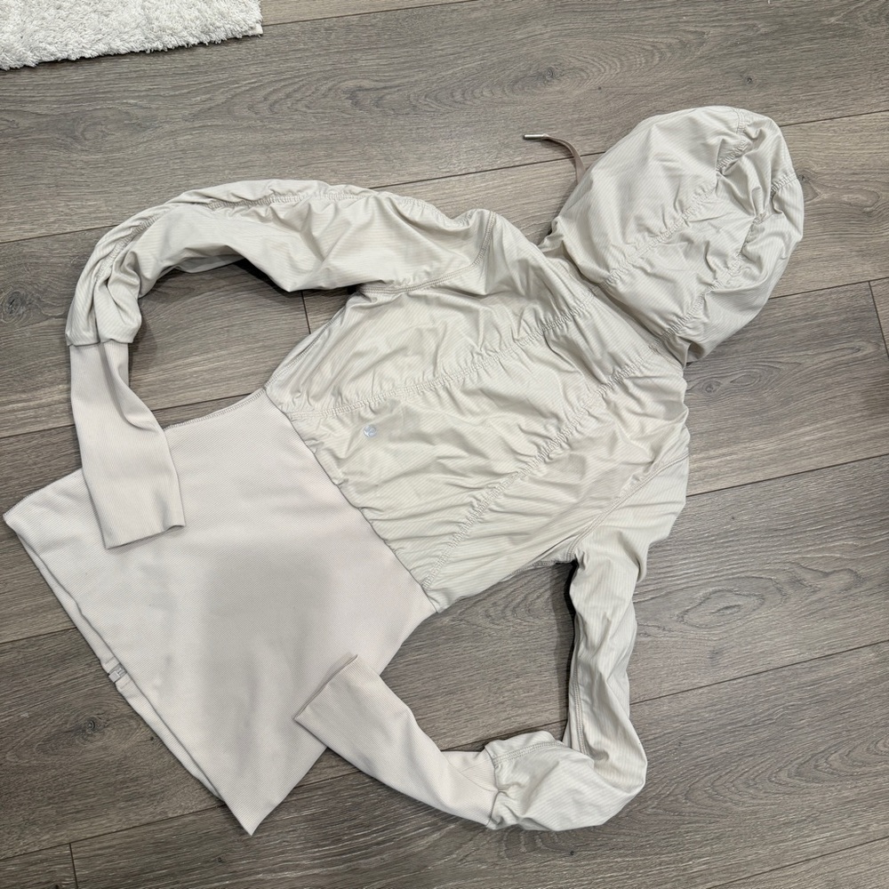 Light Gray Hooded Jacket Reversible - image 4